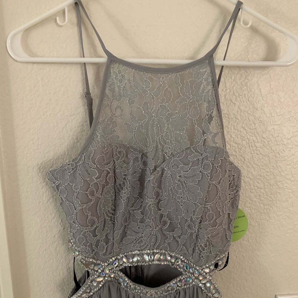 Grey formal gown